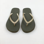 Glittery Green Flip Flops - Girls - Shoe Size 3