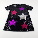 Stars Sequinned Black Party Dress - Girls 8-9 Years