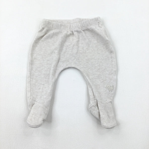 Duck Motif Cream Jersey Trousers - Boys/Girls Newborn