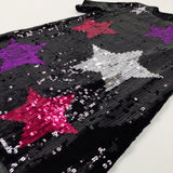 Stars Sequinned Black Party Dress - Girls 8-9 Years