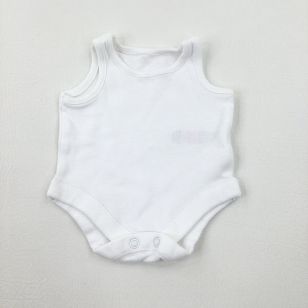 White Cotton Bodysuit - Boys/Girls Newborn