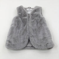 Grey Fluffy Gilet - Girls 8-9 Years