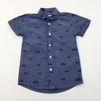 Monster Trucks Blue Shirt - Boys 4-5 Years