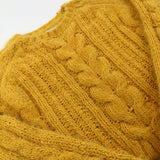 Patterned Mustard Yellow Chunky Knitted Jumper - Girls 8-9 Years