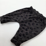 Animal Print Charcoal Grey Jersey Trousers - Boys 0-3 Months