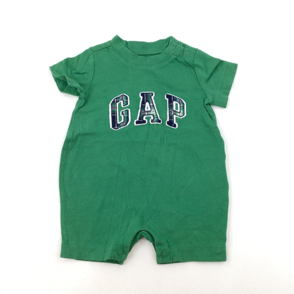 'Gap' Green Romper - Boys 0-3 Months