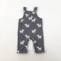 Leopards Grey Dungarees - Boys 0-3 Months