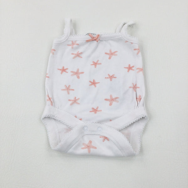Starfish White Bodysuit - Girls Newborn