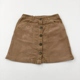 Tan Cord Skirt With Adjustable Waist - Girls 9-10 Years