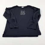 'We Are Heroes…' Charcoal Grey Long Sleeve Top - Girls 9-10 Years