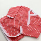 Spotty Coral Long Sleeve Top - Girls 0-3 Months