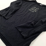 'We Are Heroes…' Charcoal Grey Long Sleeve Top - Girls 9-10 Years