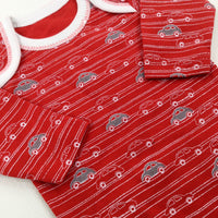 Cars Red Striped Bodysuit - Boys 0-3 Months