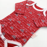 Cars Red Striped Bodysuit - Boys 0-3 Months