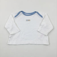 'Little Bear' White Long Sleeve Top - Boys 0-3 Months