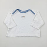 'Little Bear' White Long Sleeve Top - Boys 0-3 Months