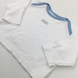 'Little Bear' White Long Sleeve Top - Boys 0-3 Months