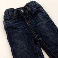Blue Lined Denim Jeans - Boys 3-6 Months