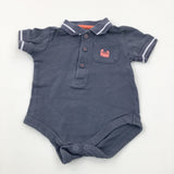 Crab Motif Charcoal Grey Bodysuit - Boys 0-3 Months