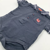 Crab Motif Charcoal Grey Bodysuit - Boys 0-3 Months