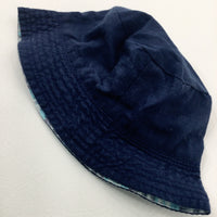 Navy Sun Hat - Boys 0-3 Months