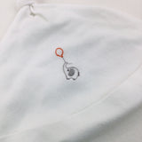 Elephant Embroidered White Jersey Hat - Boys 0-3 Months