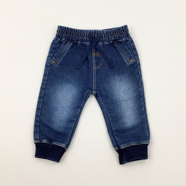 Blue Denim Effect Trousers - Boys 3-6 Months