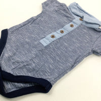 Navy Striped Bodysuit - Boys 0-3 Months