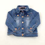 Distressed Mid Blue Denim Jacket - Girls 12-18 Months