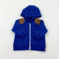 Quilted Blue Zip Through Hoodie - Boys 0-3 Months