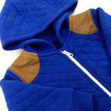 Quilted Blue Zip Through Hoodie - Boys 0-3 Months