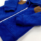 Quilted Blue Zip Through Hoodie - Boys 0-3 Months