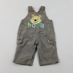 'Pooh' Disney's Winnie The Pooh Beige Dungarees - Boys 0-3 Months