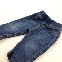 Blue Lined Denim Jeans - Boys 3-6 Months