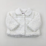 Smart White Fluffy Winter Coat - Girls 12-18 Months