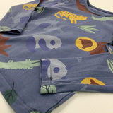 Jungle Animals Blue Long Sleeve Top - Boys 18-24 Months