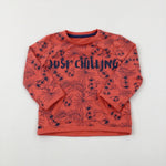 'Just Chilling' Koalas Orange Long Sleeve Top - Boys 18-24 Months