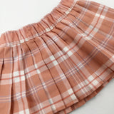 Coral Checked Skirt - Girls 0-3 Months