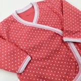 **NEW** Spotty Coral Long Sleeve Top - Girls 0-3 Months