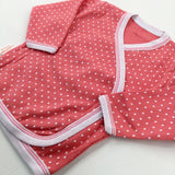 **NEW** Spotty Coral Long Sleeve Top - Girls 0-3 Months