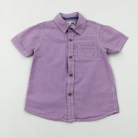 Lilac Checked Short Sleeve Shirt - Boys 18-24 Months