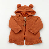 Orange Knitted Hoodie/Jacket - Boys 0-3 Months