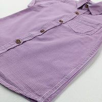 Lilac Checked Short Sleeve Shirt - Boys 18-24 Months