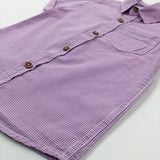 Lilac Checked Short Sleeve Shirt - Boys 18-24 Months