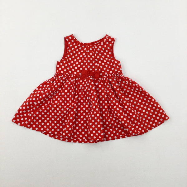 Spotty Red Dress - Girls 3-6 Months