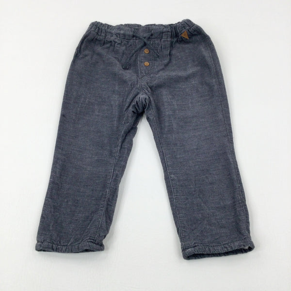 Grey Lined Cord Trousers - Boys 18-24 Months