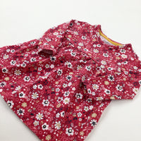 Colourful Flowers Pink Dress - Girls 3-6 Months