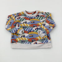 Tractors Colourful Beige Sweatshirt - Boys 18-24 Months