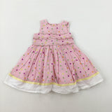 Colourful Spotty Pink Dress - Girls 3-6 Months