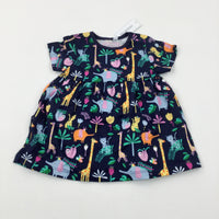 **NEW** Animals Navy Dress - Girls 0-3 Months